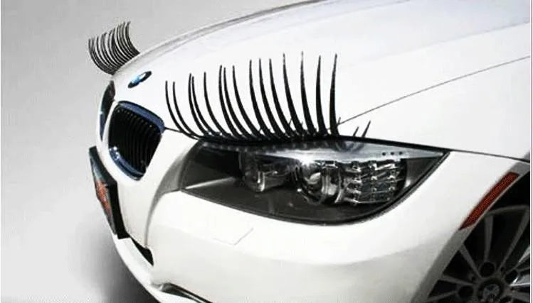 2pcs 3D Charming Black False Eyelashes Fake Eye Lash Sticker Car Headlight Decoration Funny Decal For Beetle